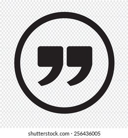 Quote sign icon , Quotation mark