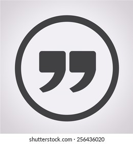 Quote sign icon , Quotation mark