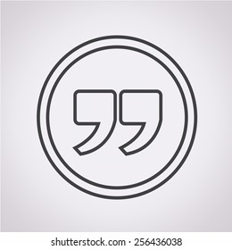 Quote sign icon , Quotation mark