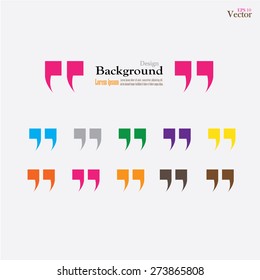 Quote sign icon. Quotation mark in speech bubble symbol. Double quotes.vector illustration.