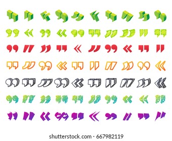 Quote sign icon text concept message bubble dialog symbol quotation citation vector quotation mark symbol
