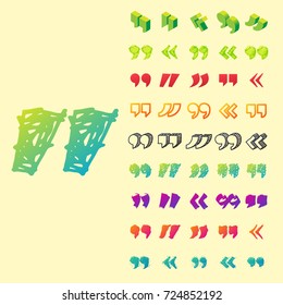 Quote sign icon text concept message bubble dialog symbol quotation citation vector quotation mark symbol
