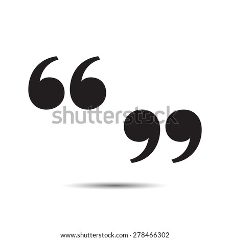 Quote sign icon. Vector