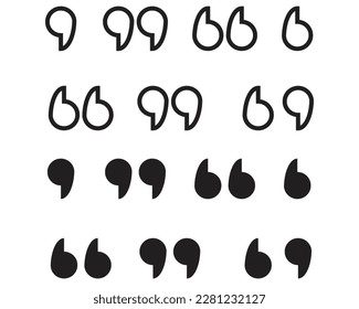 Quote sign quotation mark collection