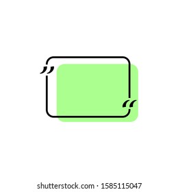 quote sign in trendy flat design