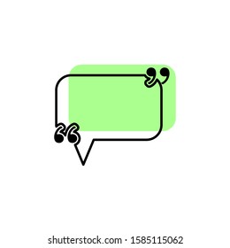 quote sign in trendy flat design
