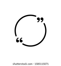 quote sign in trendy flat design