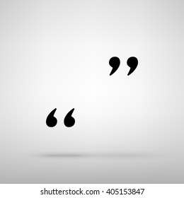 Quote sign. Vector illustration