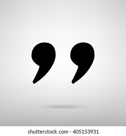 Quote sign. Vector illustration