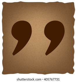 Quote sign. Vintage effect