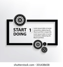 Quote sign,Gear,Speech Bubble icon on clean background,vector
