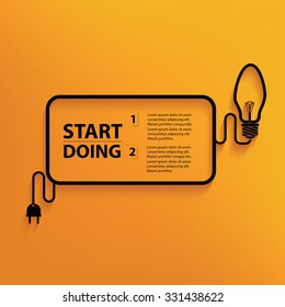 Quote sign,Light bulb,Speech Bubble icon on clean background,vector
