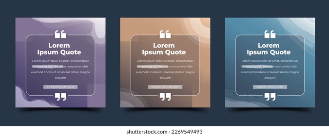 Quote social media post template design