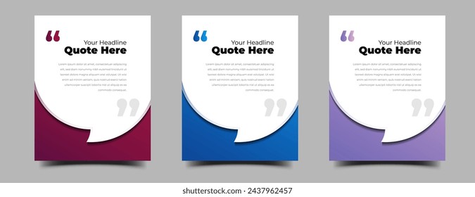 Quote social media post template with space for the text