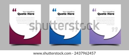 Quote social media post template with space for the text