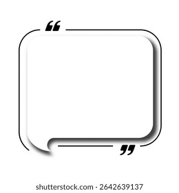 Quote speech bubble banner empty style