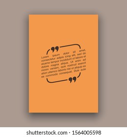 Quote speech bubble blank templates set. Text in brackets on flat paper, citation frames, quote bubbles. Textbox isolated on color background. Modern typography flat design cloud. Vector illustration.