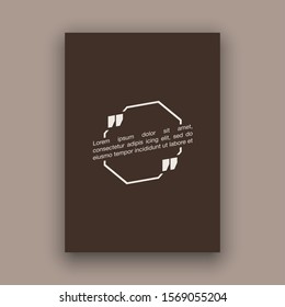 Quote speech bubble blank templates set. Text in brackets on flat paper, citation frames, quote bubbles. Textbox isolated on color background. Modern typography flat design cloud. Vector illustration.