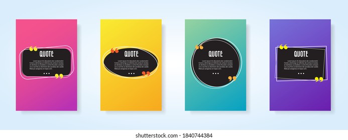 Quote speech bubble blank templates set.Vectoe eps 10