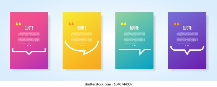 Quote speech bubble blank templates set.Vectoe eps 10