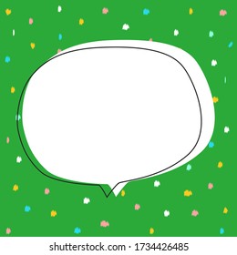 Cita la etiqueta de nube de burbujas de voz. Diseño tipográfico vectorial de ilustración aislada. Etiqueta del fondo azul del elemento de mensaje. Plantilla en blanco.