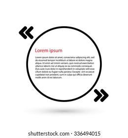 Quote speech bubble. frame for text round. Text box vector
