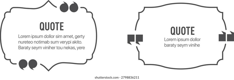Quote speech bubble icon vector illustration on clean background