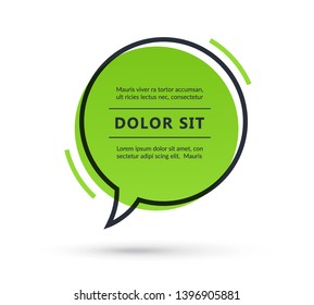 Quote speech bubble, text box, citation frame, colorful message banner isolated on white background. Vector illustration.