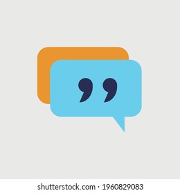 quote speech bubble vector icon talking