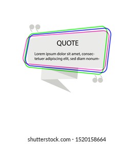 Quote speech bubble. Vector illustration