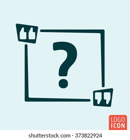 Quote square icon. Vector illustration