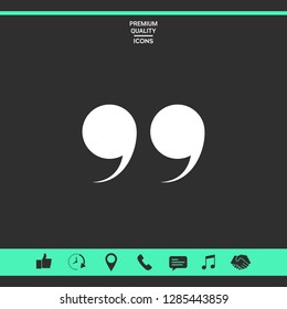 Quote symbol icon. Graphic elements for your design