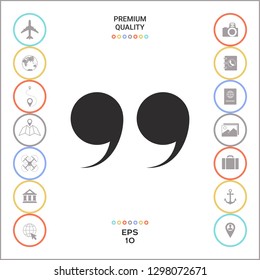 Quote symbol icon. Graphic elements for your design