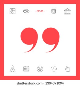 Quote symbol icon. Graphic elements for your design