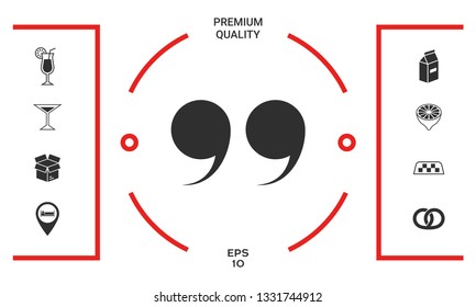 Quote symbol icon. Graphic elements for your design