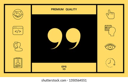 Quote symbol icon. Graphic elements for your design