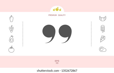 Quote symbol icon. Graphic elements for your design