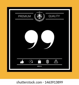 Quote symbol icon. Graphic elements for your design