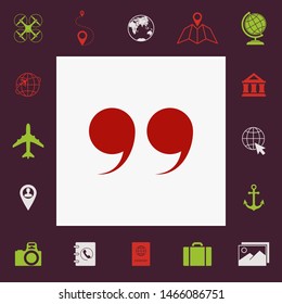 Quote symbol icon. Graphic elements for your design
