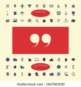 Quote symbol icon. Graphic elements for your design