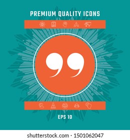 Quote symbol icon. Graphic elements for your design