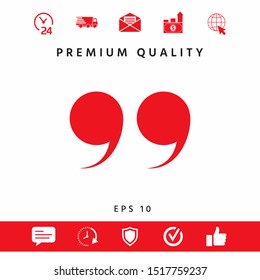 Quote symbol icon. Graphic elements for your design