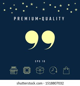 Quote symbol icon. Graphic elements for your design