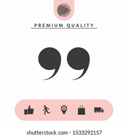 Quote symbol icon. Graphic elements for your design