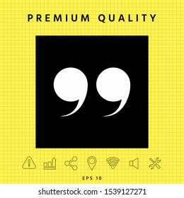 Quote symbol icon. Graphic elements for your design