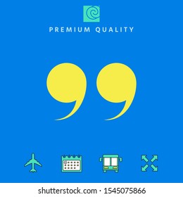 Quote symbol icon. Graphic elements for your design