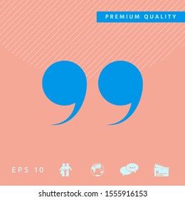 Quote symbol icon. Graphic elements for your design