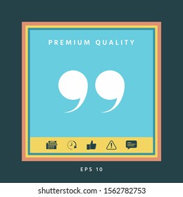 Quote symbol icon. Graphic elements for your design