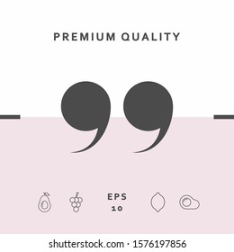 Quote symbol icon. Graphic elements for your design