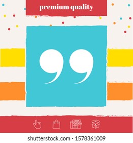 Quote symbol icon. Graphic elements for your design